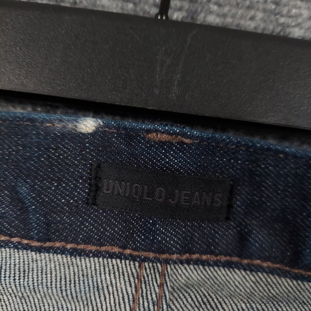 Uniqlo Selvedge Slim Fit Jeans Mens Fits 33x33 Dark Indigo Stretch Denim 463908 - Picture 4 of 9
